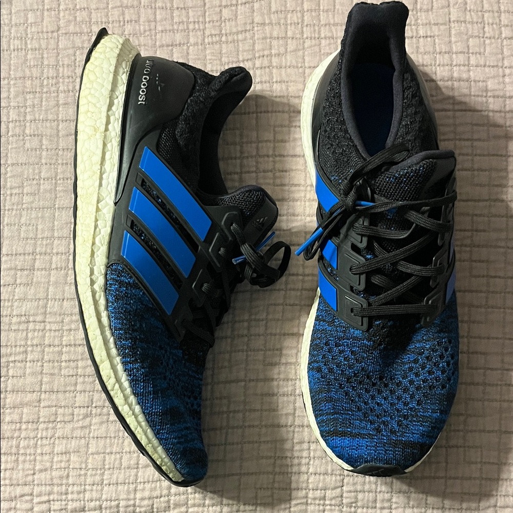 Adidas Men's Black and Blue Athletic Shoes size 13
